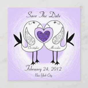 Enregistrer la date Inséparable Invitation violet