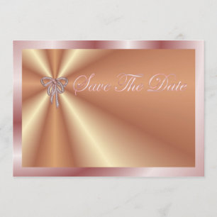 Enregistrer la date Invitation avec ruban de perle