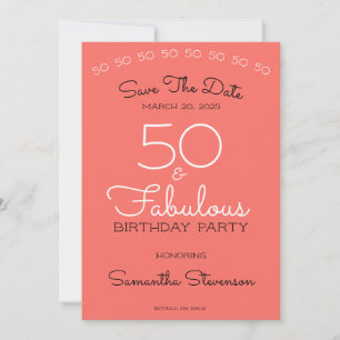Enregistrer La Date Invitation Combinaison Corail