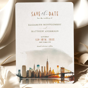 Enregistrer La Date Invitation Destination New Yor