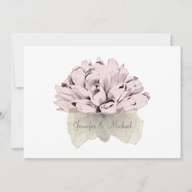 Enregistrer la date ~ Invitations Mariage Roses ro (Devant)