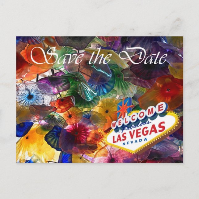 Enregistrer la date Las Vegas Flowers Cartes posta (Devant)