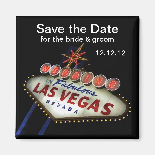 Enregistrer la date Las Vegas Mariage Magnet (Devant)