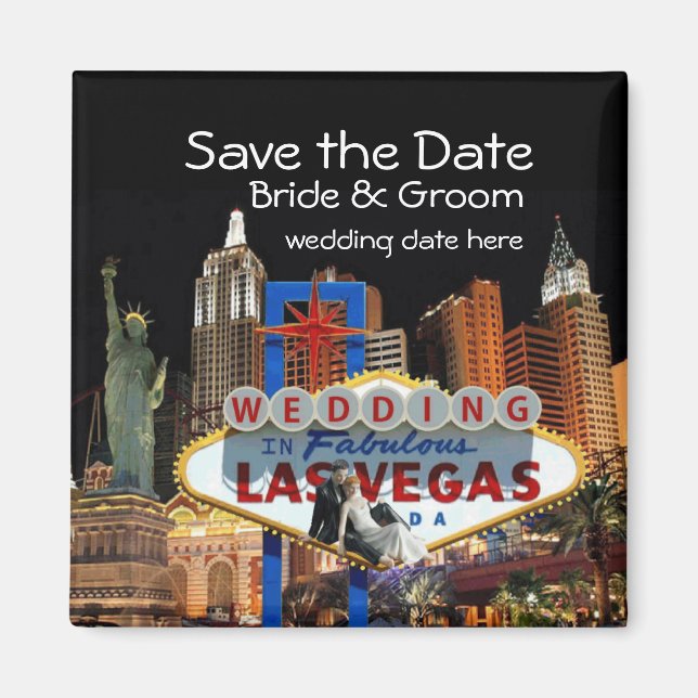 Enregistrer la date Las Vegas Mariage Magnet (Devant)