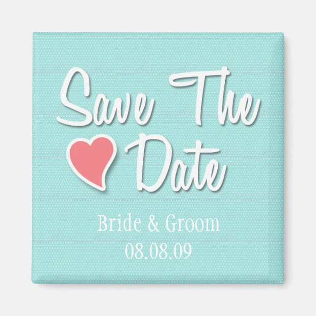 enregistrer la date magnet aqua (Devant)