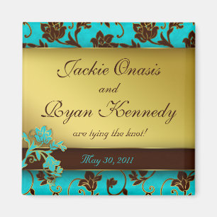 Enregistrer la date Magnet Elegant Gold Floral BB