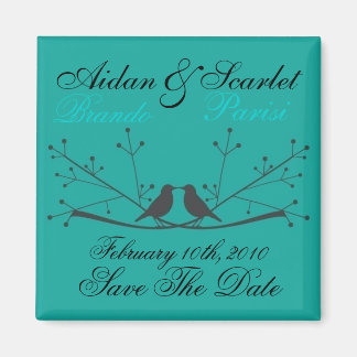ENREGISTRER LA DATE MAGNET MARIAGE BLEU - CUSTOMIS