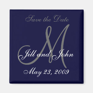 Enregistrer la date Magnet Prénoms, Initiales Mari