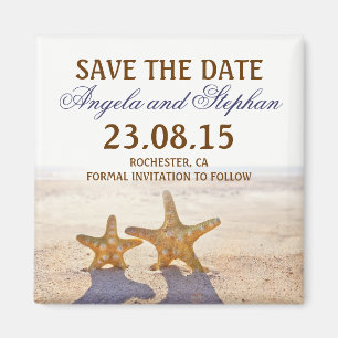 enregistrer la date magnets de mariage plage
