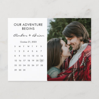 Enregistrer la date Mariage Calendrier photo carte