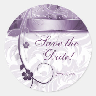 Enregistrer la date Mariage Stickers Flore d'argen