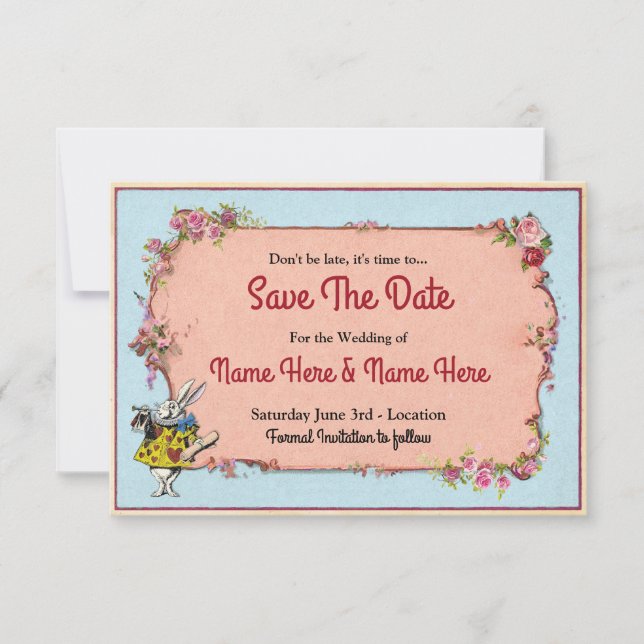 Enregistrer la date Mariage Wonderland Invitation  (Devant)
