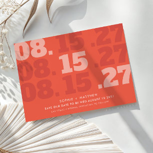 ENREGISTRER LA DATE moderne type épais date orange
