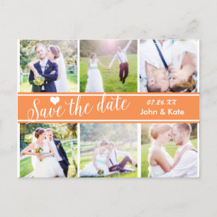 ENREGISTRER LA DATE Orange Mariage 6 PHOTO Carte p