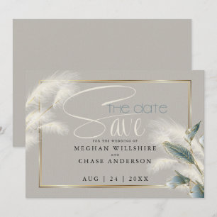 Enregistrer la date Pampas Grass Turquoise Anthuri