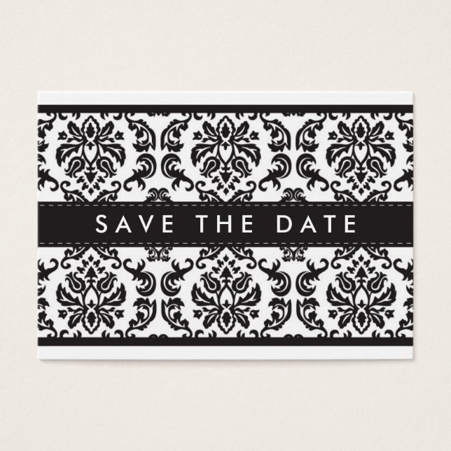 ENREGISTRER LA DATE :: petite carte :: damask - no (Devant)