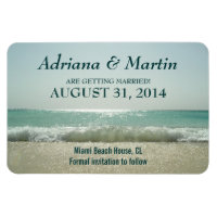 enregistrer la date plage vagues magnets