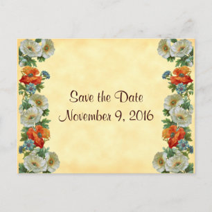 Enregistrer la date Poppies Cornflowers Carte post