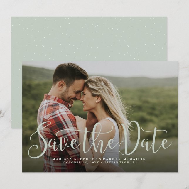 Enregistrer la date simple script feu vert carte p (Devant / Derrière)