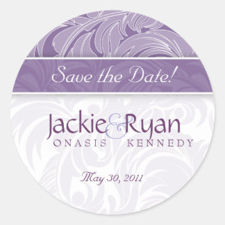Enregistrer la date Stickers Elegant Leaf Floral P