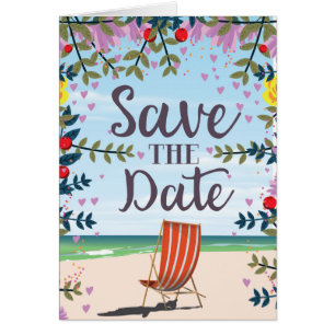 Enregistrer La Date Vintage Plage Vintage et trans