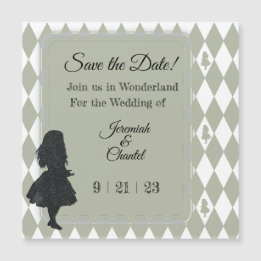 Enregistrer la date Vintage Sage Green Alice Wonde