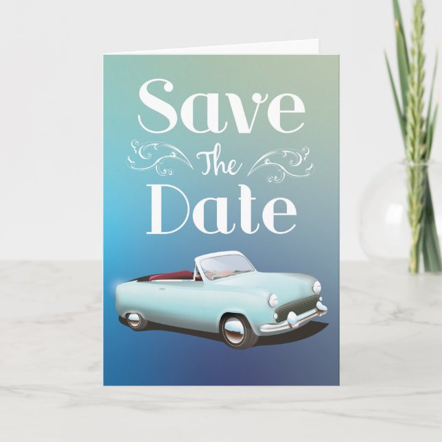 Enregistrer la date Vintage voiture classique (Devant)