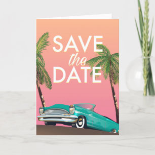 Enregistrer la date Vintage voiture convertible