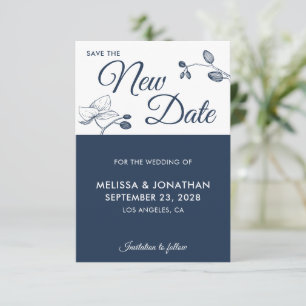 Enregistrer la nouvelle date mariage report floral