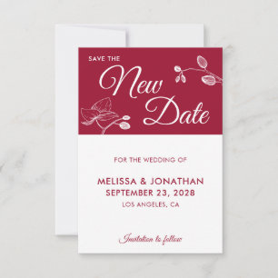 Enregistrer la nouvelle date mariage report floral