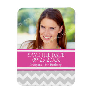 Enregistrer la photo Date Anniversaire Magnet Grey