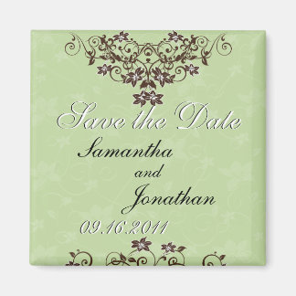 Enregistrer le aimant Brown de la menthe de date v