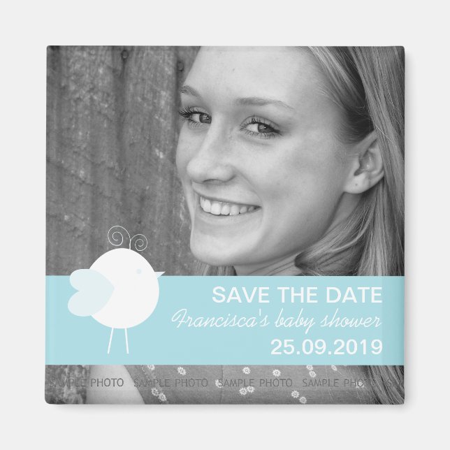 Enregistrer le Baby shower de date Magnets photo p (Devant)