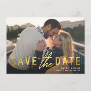 Enregistrer le Faire-part de Mariage d'or Date Bol