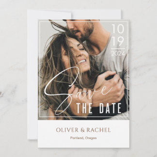 Enregistrer le Faire-part de mariage vintage Date