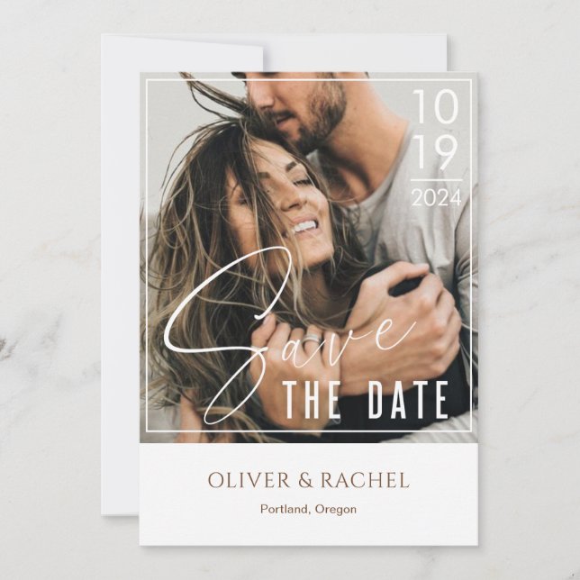 Enregistrer le Faire-part de mariage vintage Date  (Devant)