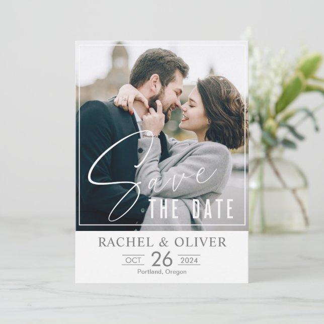 Enregistrer le Faire-part de mariage vintage Date  (Debout devant)