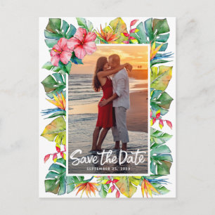 Enregistrer Le Mariage Date   Carte postale Tropic