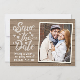 Enregistrer Le Mariage Date Photo sur carte post