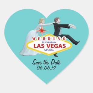 Enregistrer le Mariage de date à Las Vegas Sticker