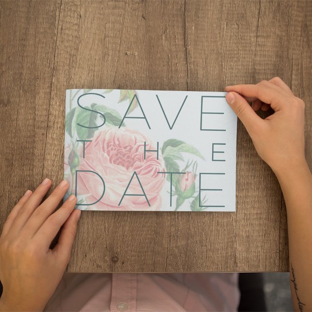 Enregistrer le Modèle de carte postale de l'annonc (Save the Date Announcement Postcard Template)
