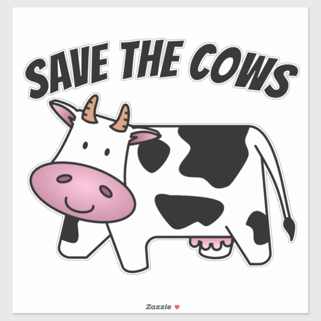 ENREGISTRER LE STICKER DECAL DE VOITURE VACHES (Feuille)