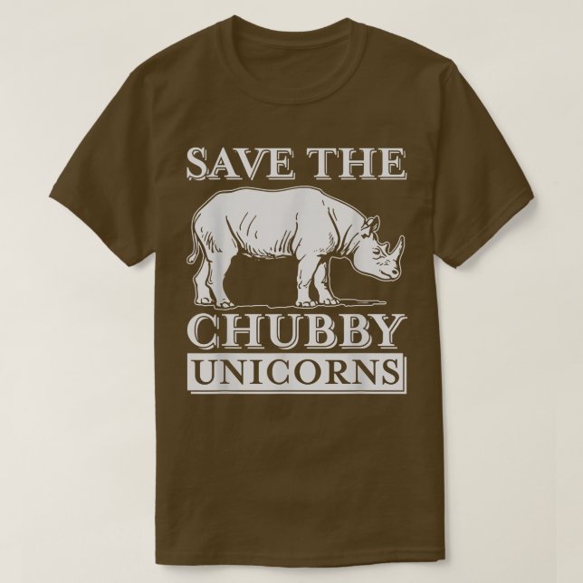 Enregistrer Le T-shirt Chubby Unicorns Rhino (Design devant)