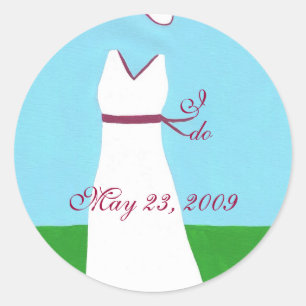 Enregistrer les autocollants de date, robe mariage
