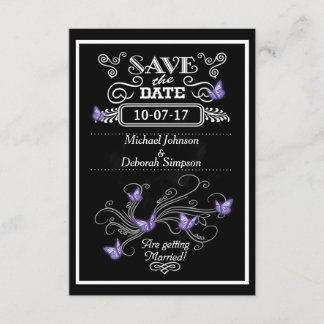 Enregistrer Les Cartes De Date Chalkboard Purple B