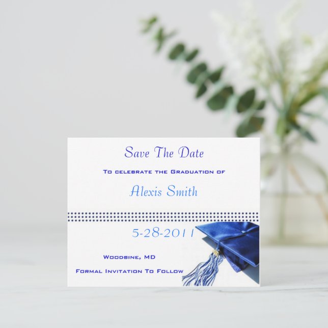 Enregistrer Les Cartes De Dates - Bleu Plafond De  (Debout devant)