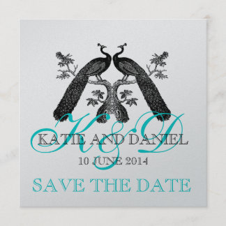 Enregistrer les cartes de dates Peacocks Monogram