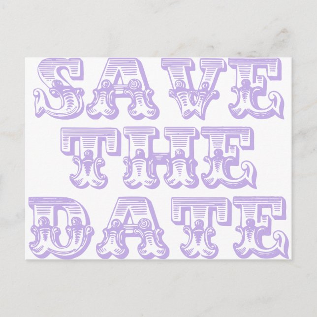 Enregistrer les cartes postales Date dans Lilac (Devant)