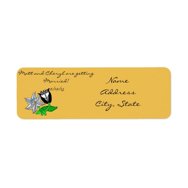 Enregistrer les étiquettes de adresse de date (Devant)