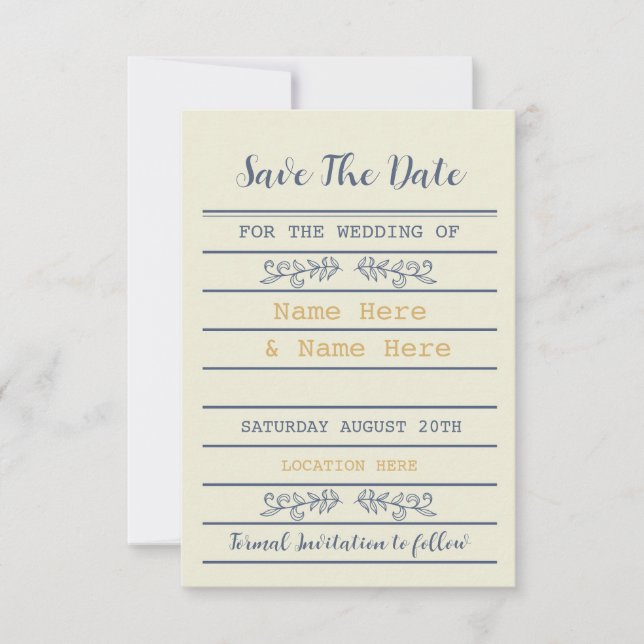 Enregistrer Les Invitations De Livres Mariages De  (Devant)